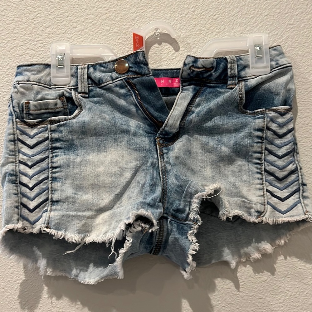Denim high waisted shorts
